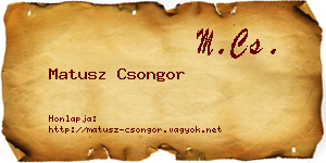Matusz Csongor névjegykártya